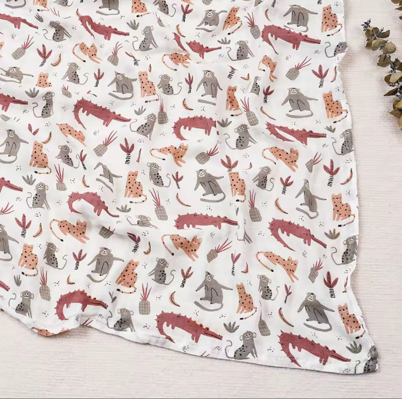 Monkey Swaddle Blanket