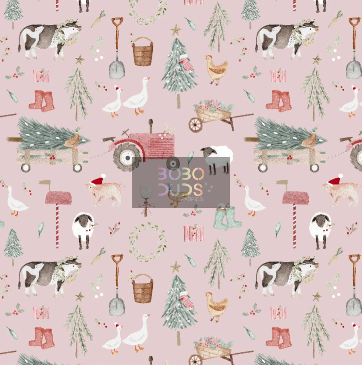 Ginger Farm (Pink) Bib