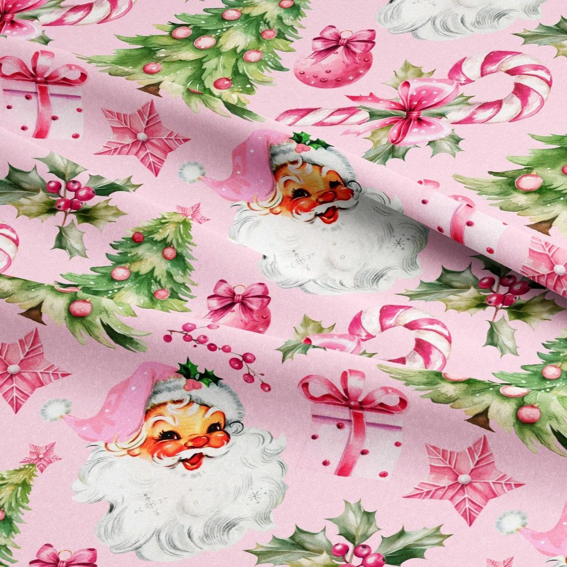 Retro Santa (Pink) Romper