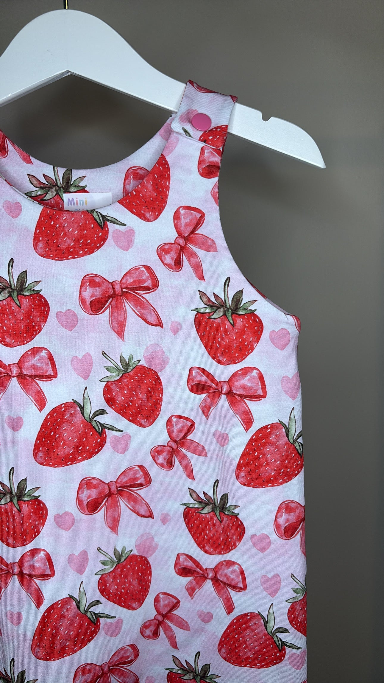 Strawberry Bow Romper