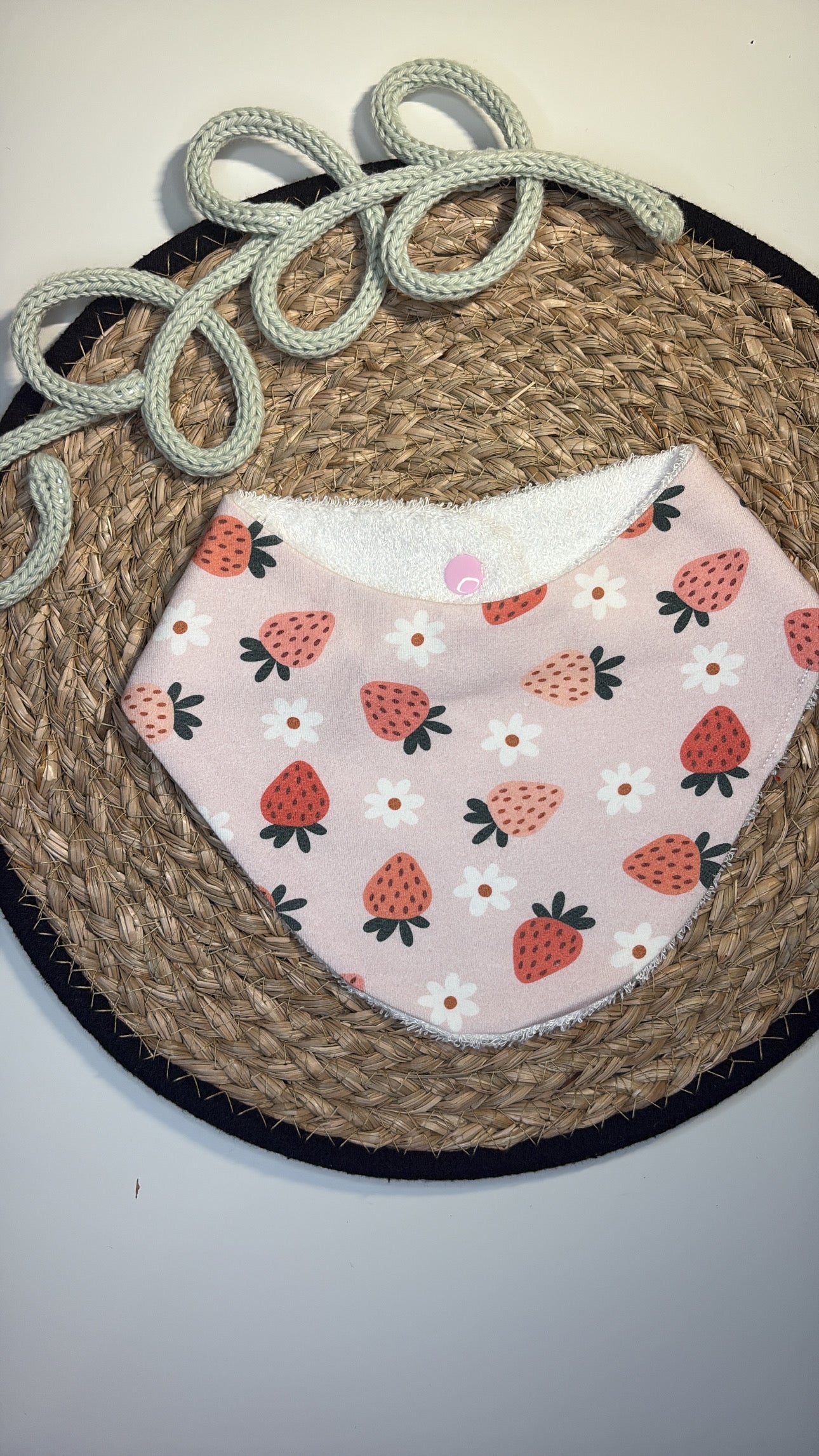 Strawberry Daisy Bib
