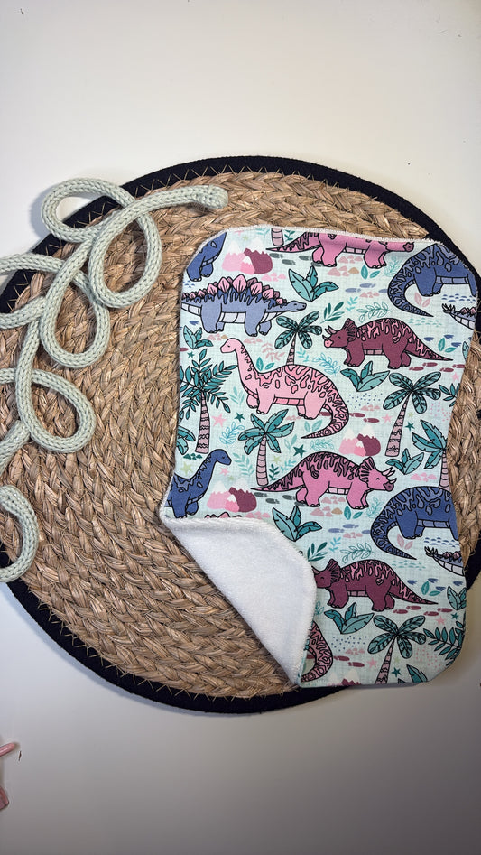 Berry Dino Burp Cloth