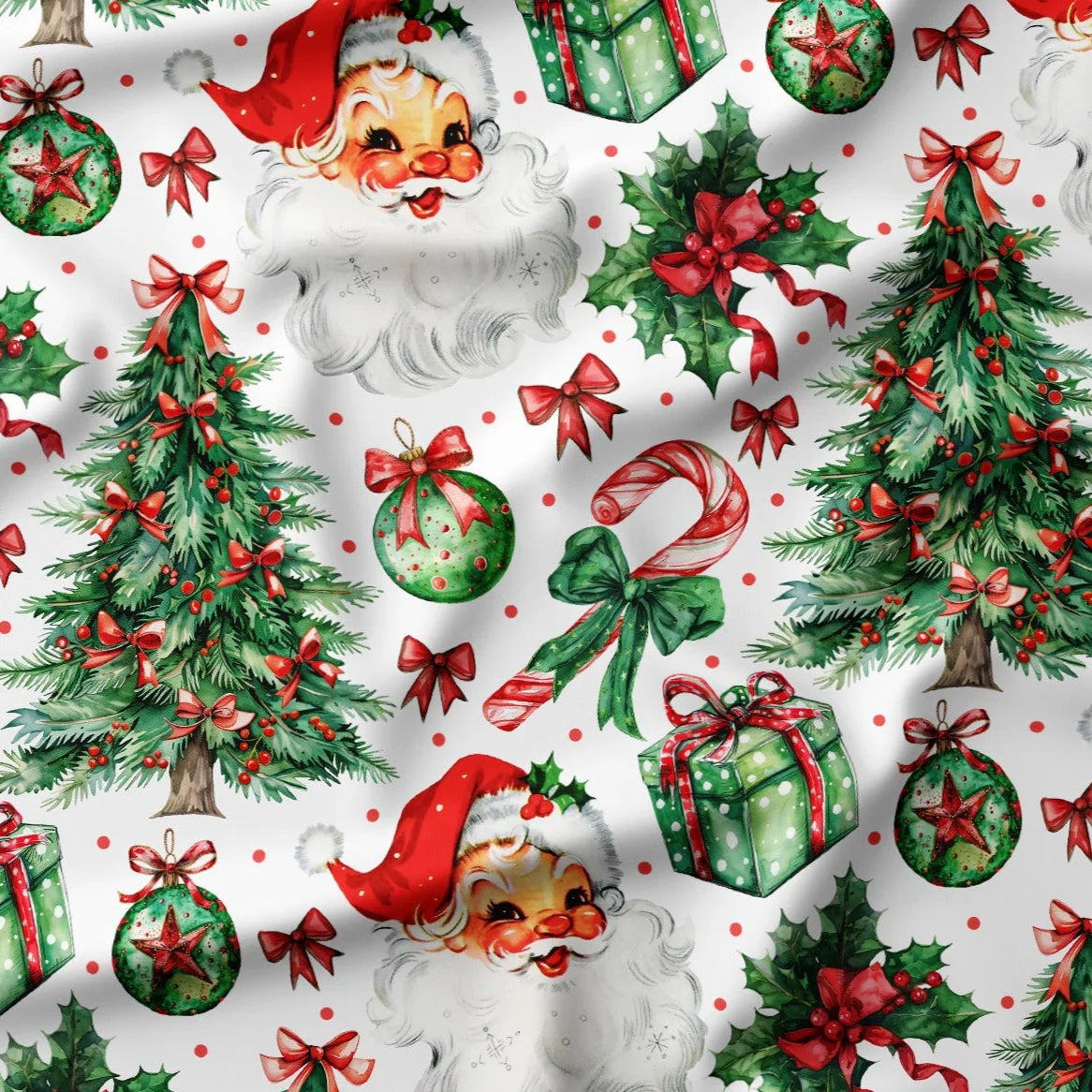 Retro Santa (White) Romper