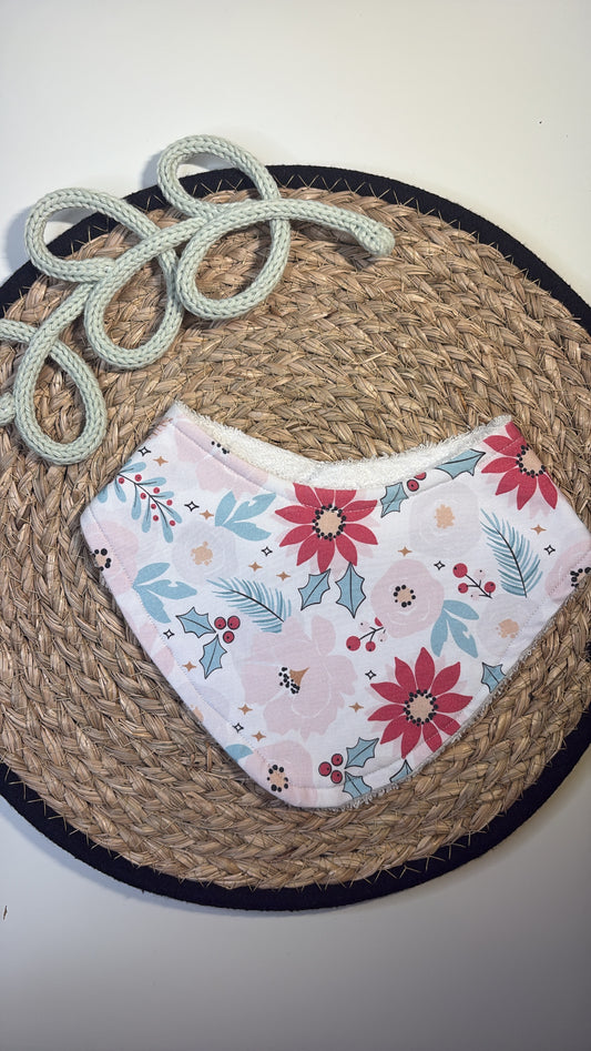 Christmas Floral Bib