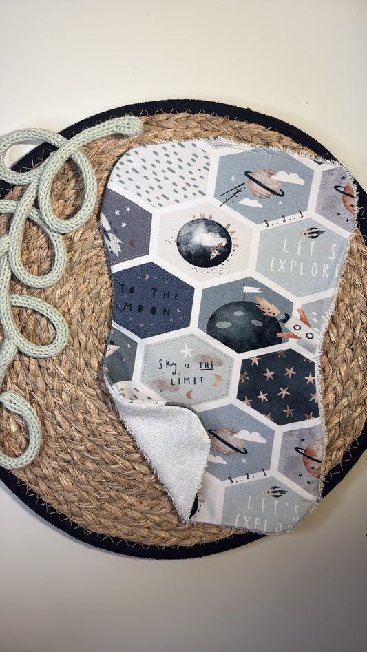 Hexagon Space Burp Cloth