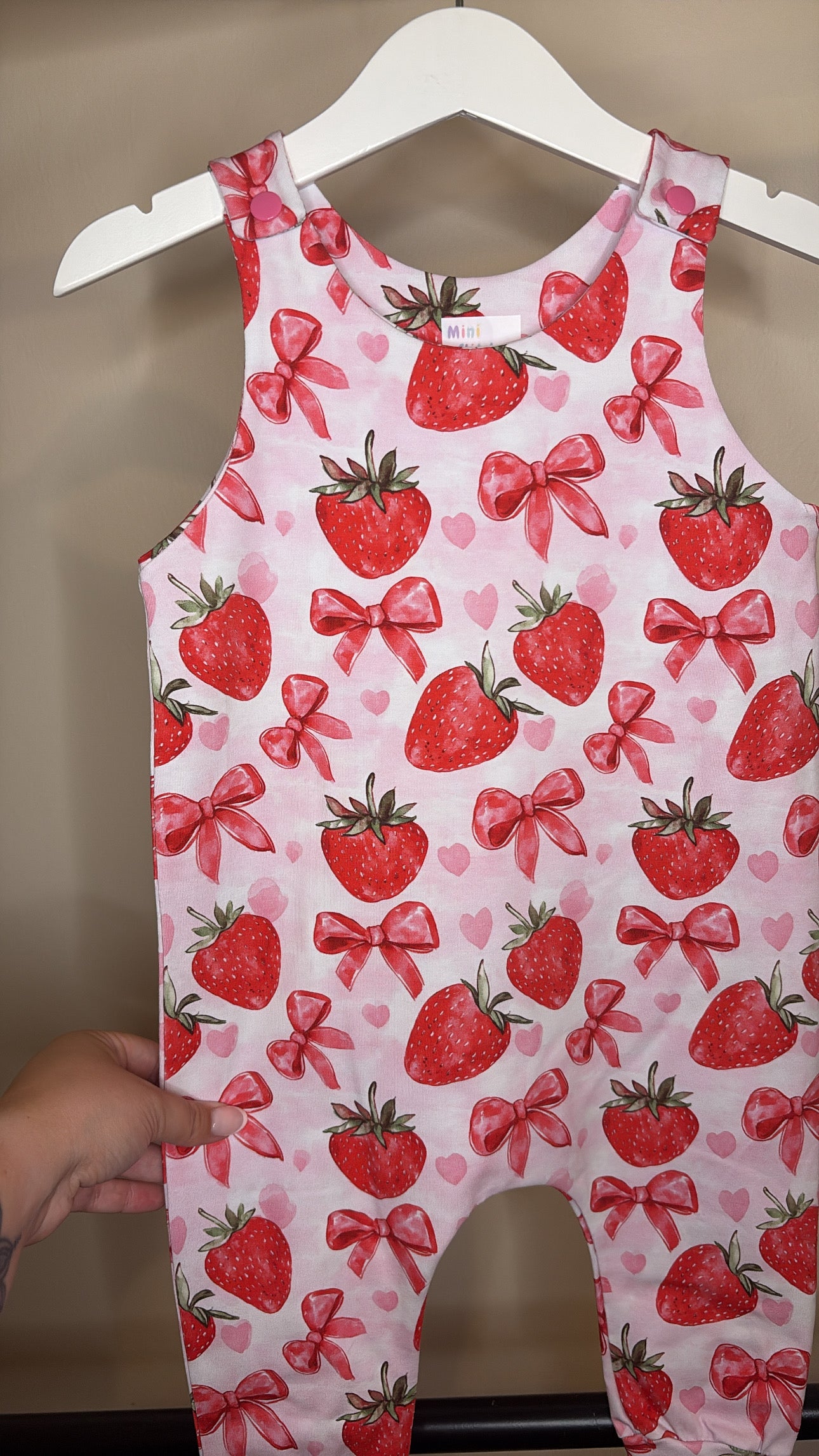 Strawberry Bow Romper