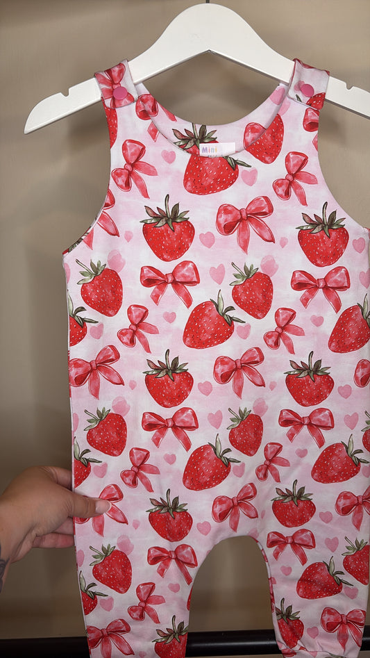 Strawberry Bow Romper