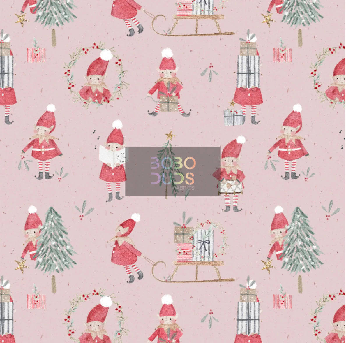 Elves (Pink) Bib