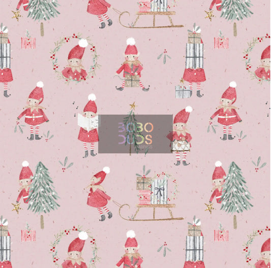 Elves (Pink) Bib