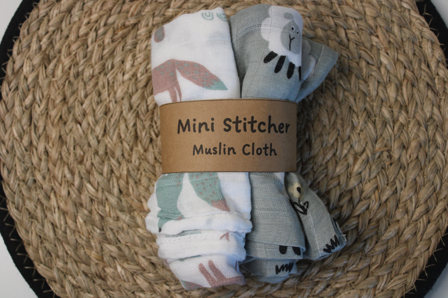 Fox & Sheep Muslin Cloth