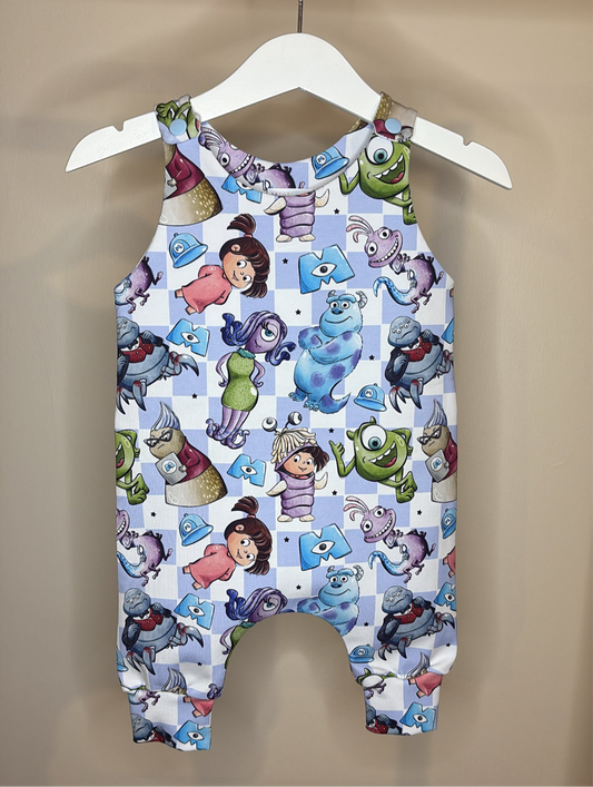 Monsters Check Romper