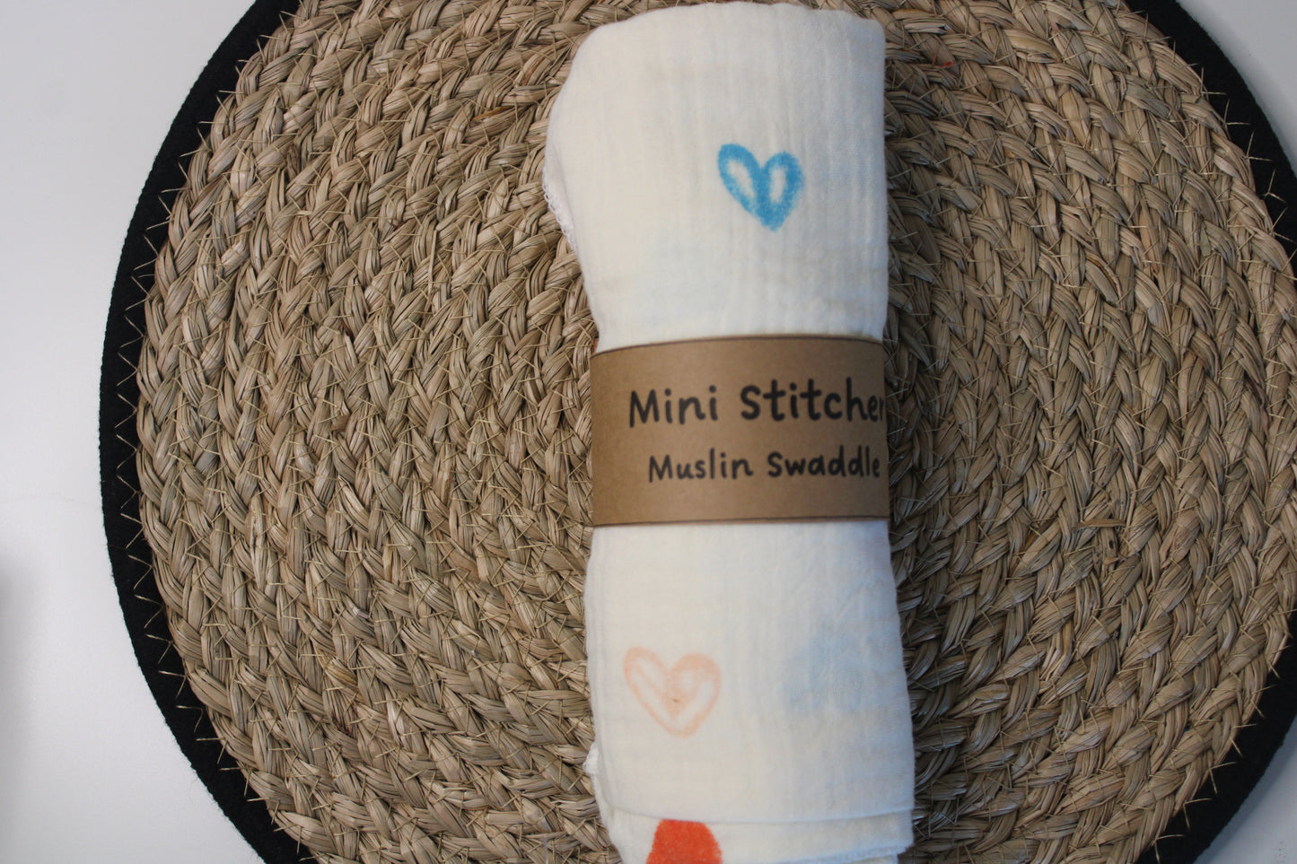 Multi Coloured Heart Swaddle