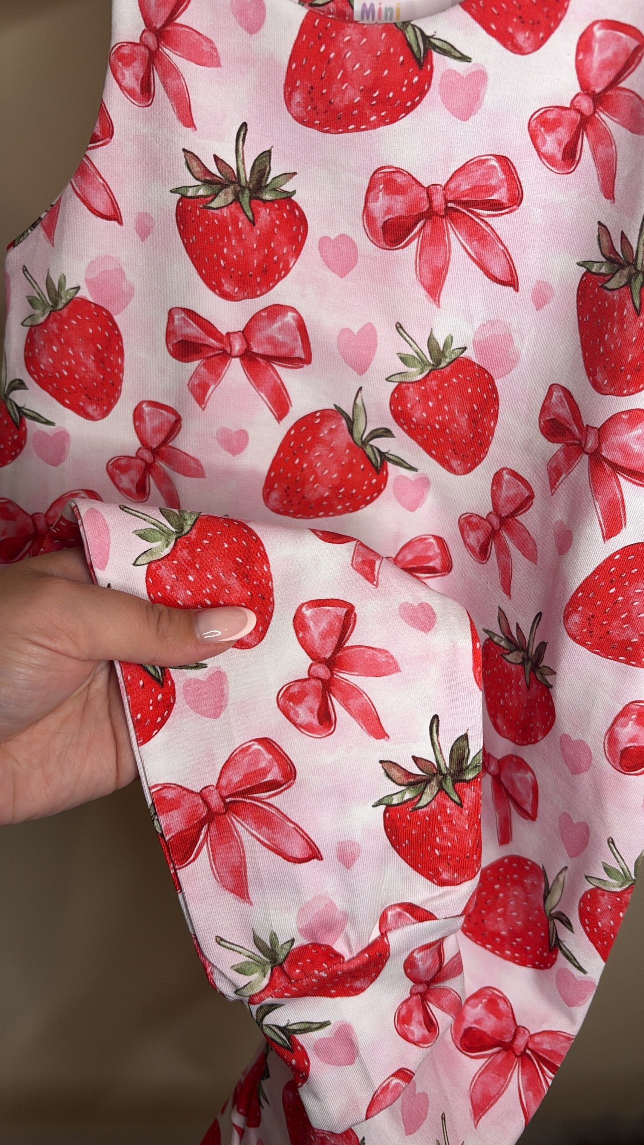Strawberry Bow Romper