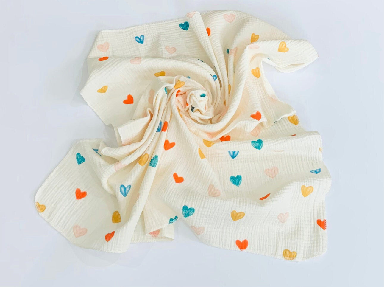 Multi Coloured Heart Swaddle
