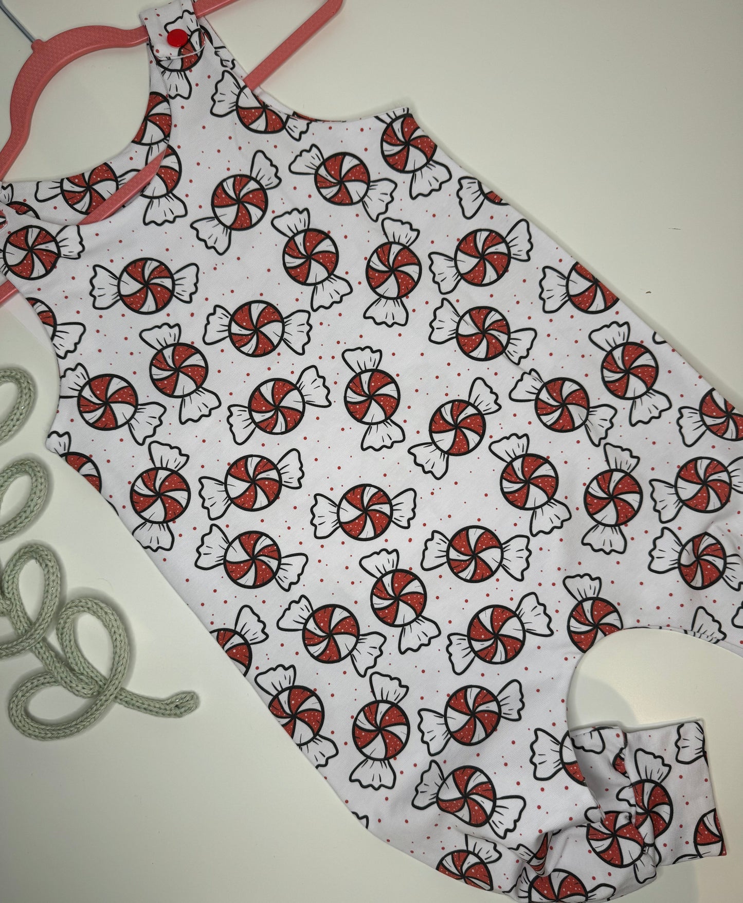 Candy Cane Swirl Romper