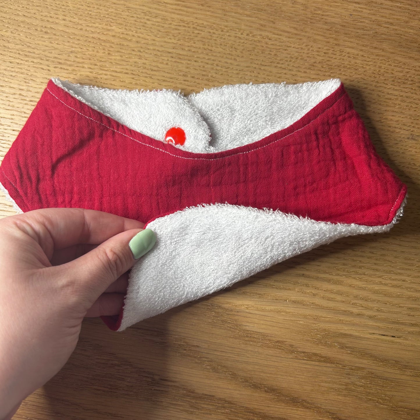 Red Muslin Bib